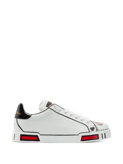 Dolce & Gabbana Limited Edition Portofino Sneakers In White