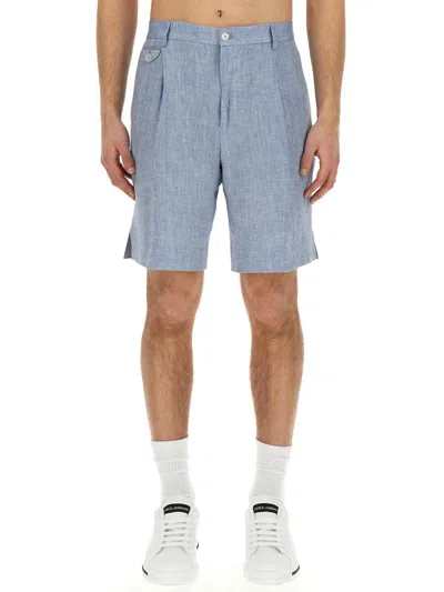 DOLCE & GABBANA DOLCE & GABBANA LINEN BERMUDA SHORTS