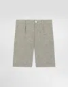 Dolce & Gabbana Linen Bermuda Shorts In Neutral