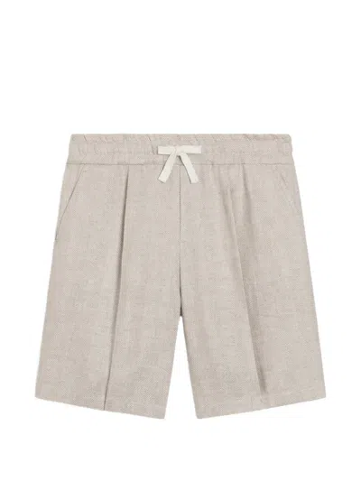 Dolce & Gabbana Kids' Linen Bermuda Shorts In Multi