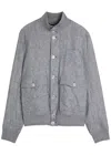 Dolce & Gabbana Linen Blazer In Gray