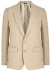Dolce & Gabbana Single-breasted Linen Blazer In Beige