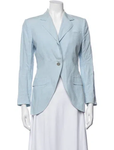 Pre-owned Dolce & Gabbana Linen Blazer In Blue