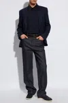 Dolce & Gabbana Single-breasted Linen-blend Jacket In Navy Blue
