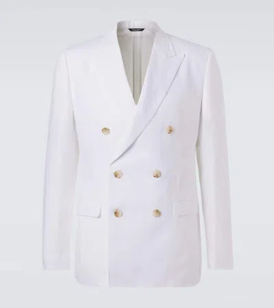 Dolce & Gabbana Linen Blazer In White