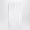 Dolce & Gabbana Linen Cropped Tailored Pants In White