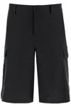 Dolce & Gabbana Bermuda Cargo In Lino In Black