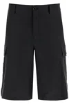 Dolce & Gabbana Bermuda Cargo In Lino In Black