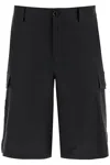 Dolce & Gabbana Bermuda Cargo In Lino In Nero (black)
