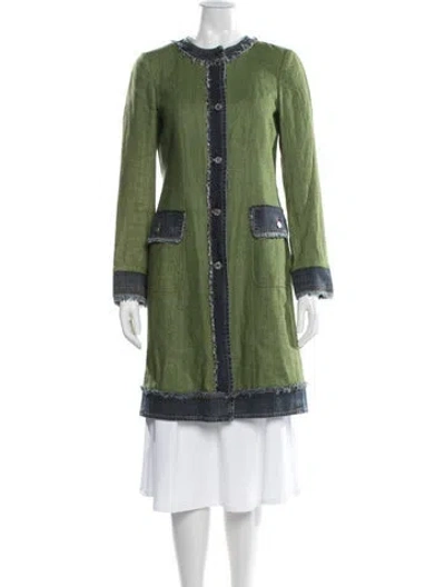 Pre-owned Dolce & Gabbana Linen Coat In Green