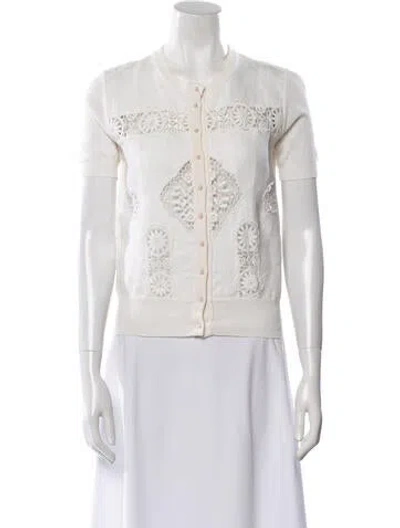 Pre-owned Dolce & Gabbana Linen Crew Neck Blouse In Neutral