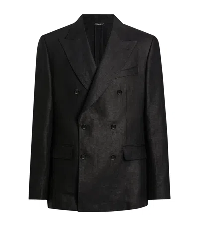Dolce & Gabbana Linen Double-breasted Blazer