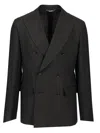 Dolce & Gabbana Black Double-breasted Jacket With Peak Revers