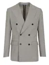 Dolce & Gabbana Linen Double-breasted Jacket Jackets Grey
