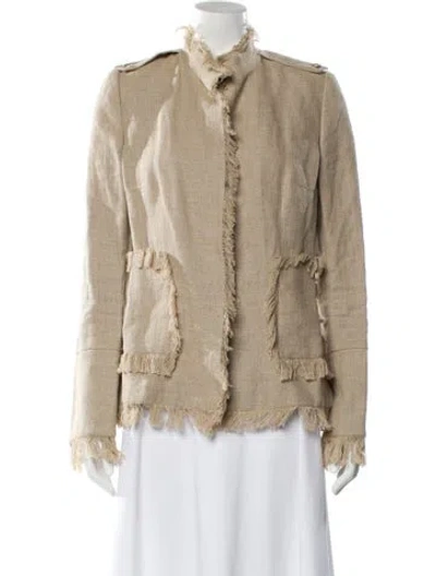 Pre-owned Dolce & Gabbana Linen Evening Jacket In Neutral