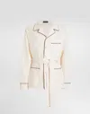Dolce & Gabbana Linen Fabric Pajama Jacket In White