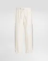 Dolce & Gabbana Linen Fabric Pajama Pants In White