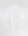 Dolce & Gabbana Linen Fabric Pants In White