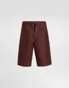 Dolce & Gabbana Linen Fabric Shorts In Multicolor