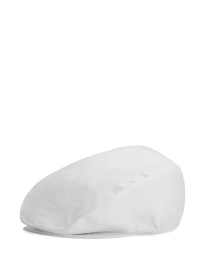 Dolce & Gabbana Linen Flat Cap In ホワイト