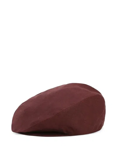 Dolce & Gabbana Linen Flat Cap In Brown
