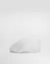 Dolce & Gabbana Linen Flat Cap In White