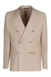 Dolce & Gabbana Linen Jacket In Neutral