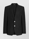Dolce & Gabbana Linen Jacket Portofino Shape Rounded Lapels In Black