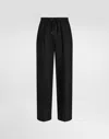 Dolce & Gabbana Drawstring Elastic Waist Casual Pants In Black