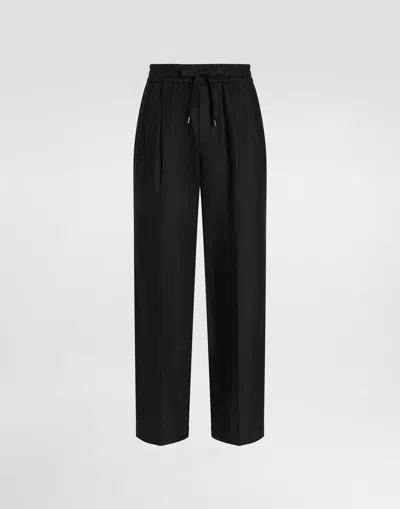 DOLCE & GABBANA LINEN JOGGING TROUSERS