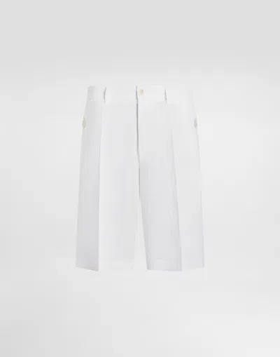 Dolce & Gabbana Linen Jogging Trousers In White