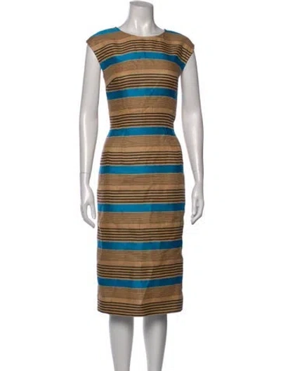 Pre-owned Dolce & Gabbana Linen Knee-length Dress In Neutral
