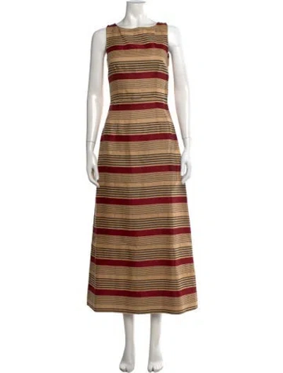 Pre-owned Dolce & Gabbana Linen Long Dress In Neutral