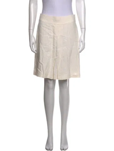 Pre-owned Dolce & Gabbana Linen Mini Skirt In Neutrals