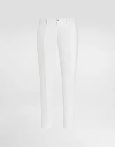 Dolce & Gabbana Linen Pants In White