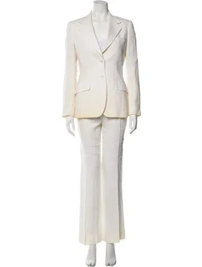 Pre-owned Dolce & Gabbana Linen Pantsuit In Neutral