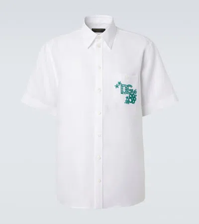 Dolce & Gabbana Linen Shirt In White