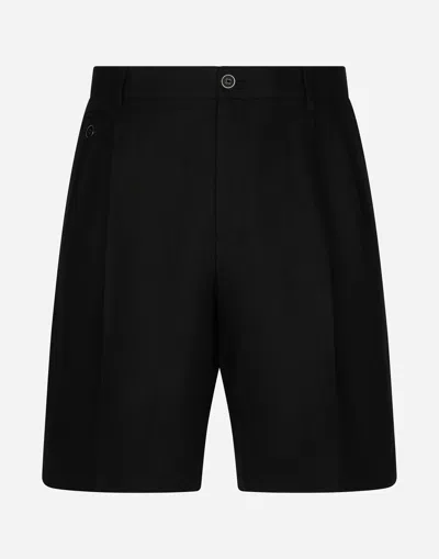 Dolce & Gabbana Linen Shorts In Black