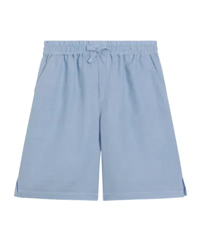 Dolce & Gabbana Kids' Linen Shorts In Blue
