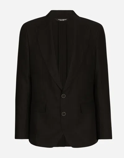DOLCE & GABBANA LINEN SICILIA-FIT JACKET