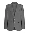 Dolce & Gabbana Linen Single-breasted Blazer In Gray