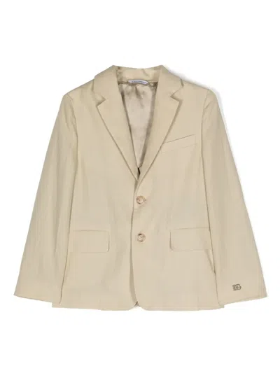 DOLCE & GABBANA LINEN SINGLE-BREASTED BLAZER
