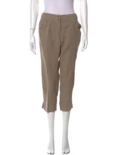 Pre-owned Dolce & Gabbana Linen Straight Leg Pants In Neutral