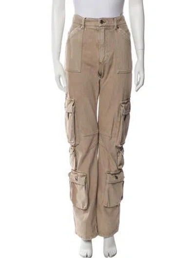 Pre-owned Dolce & Gabbana Linen Straight Leg Pants In Neutral