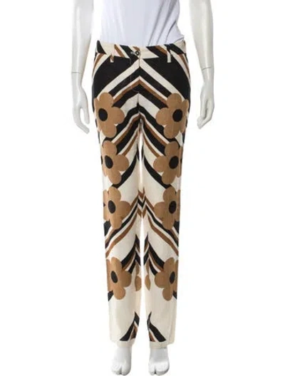 Pre-owned Dolce & Gabbana Linen Straight Leg Pants In White