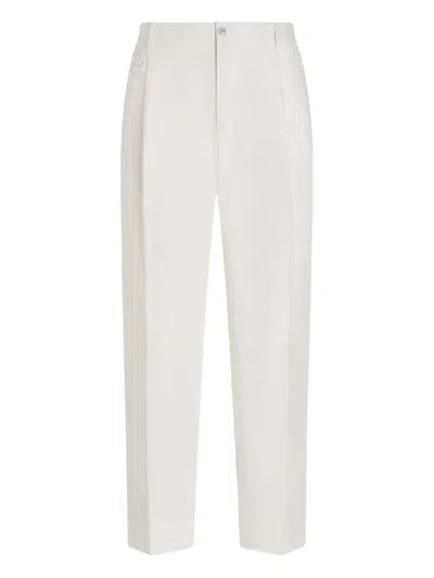 DOLCE & GABBANA LINEN TAPERED TROUSERS