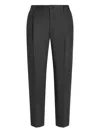 Dolce & Gabbana Linen Tapered Trousers In Black