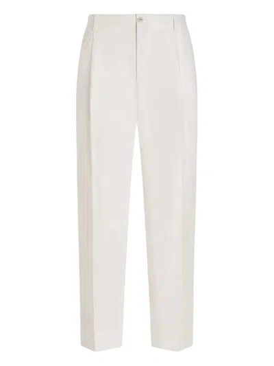DOLCE & GABBANA LINEN TAPERED TROUSERS