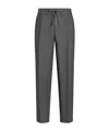 Dolce & Gabbana Washed Linen Canvas Jogging Trousers In Gray