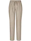 Dolce & Gabbana Linen Track Pants In Neutrals